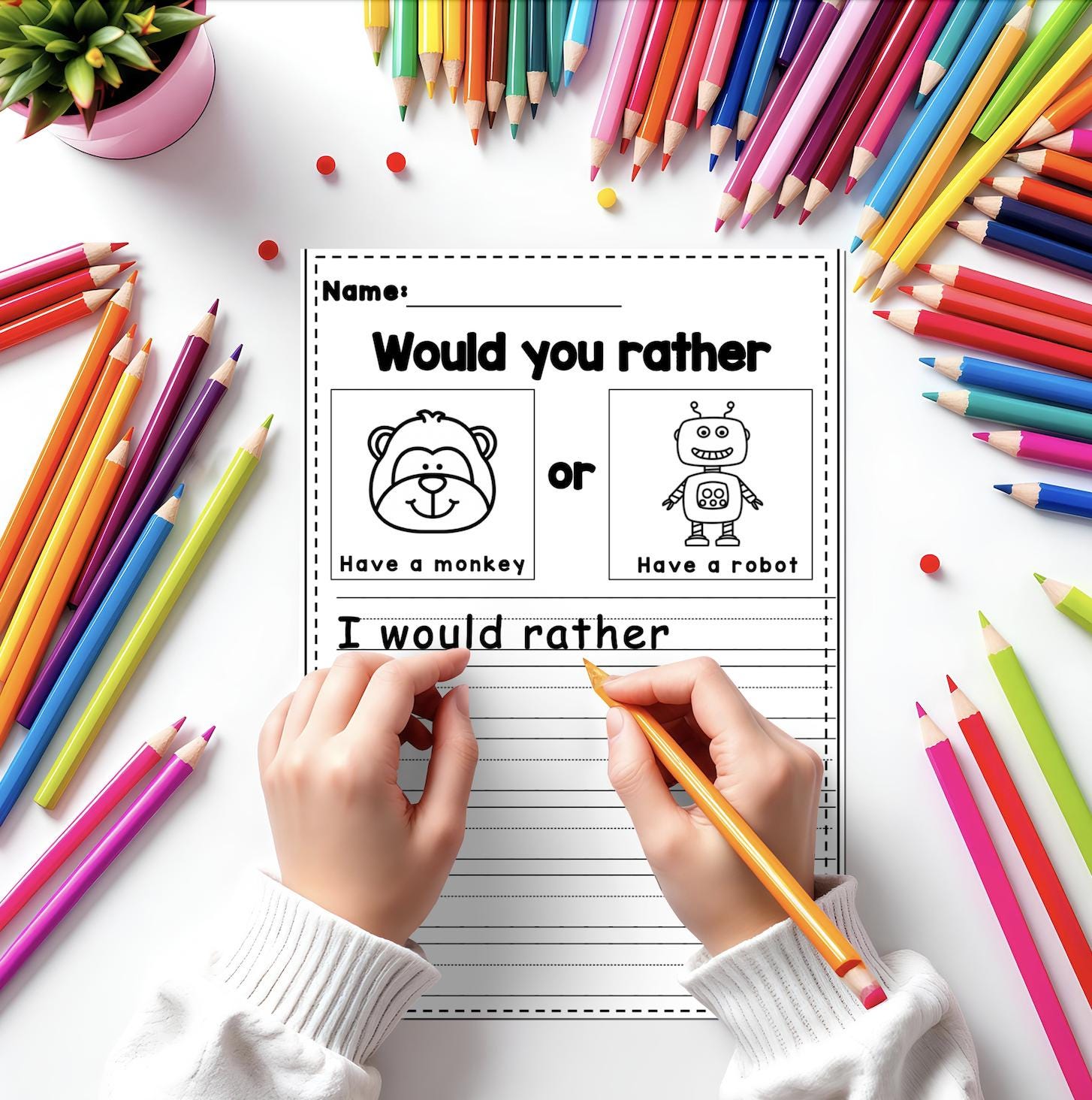 Would you rather - Writing prompts Early Years