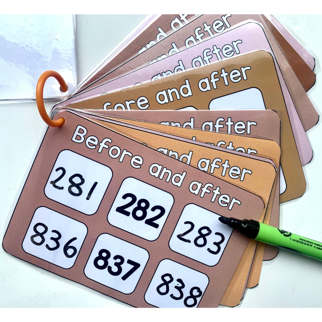 Before and after numbers - Hundreds (from 100 to 999)
