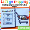 Reading comprehension interactive booklet - Let's go shopping - Early reading