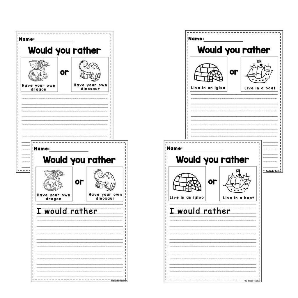 Would you rather booklet  - Early writing