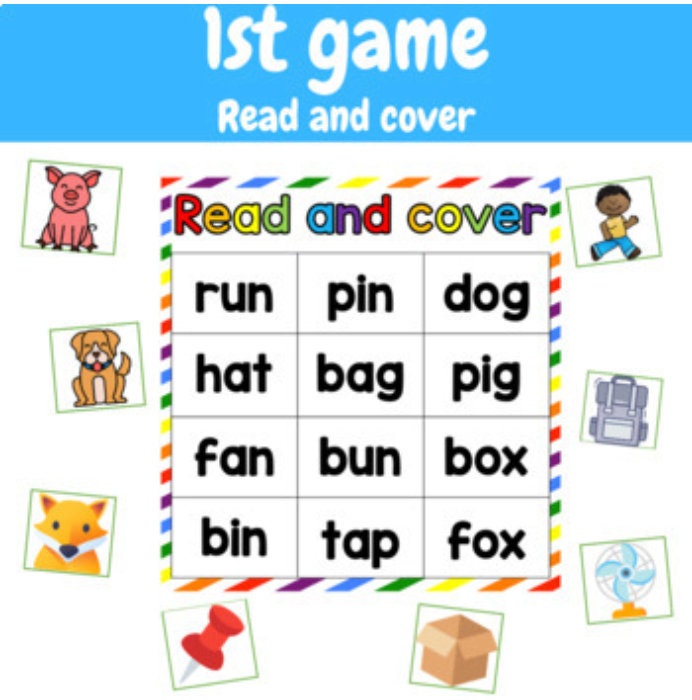 CVC words games for Preschool, Pre-K, and Kindergarten