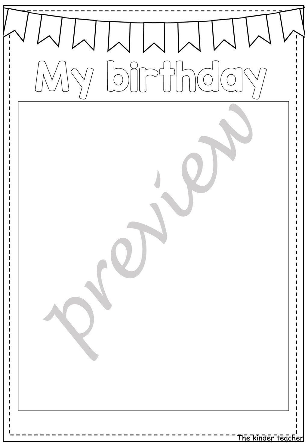 All about me booklet - Kindergarten
