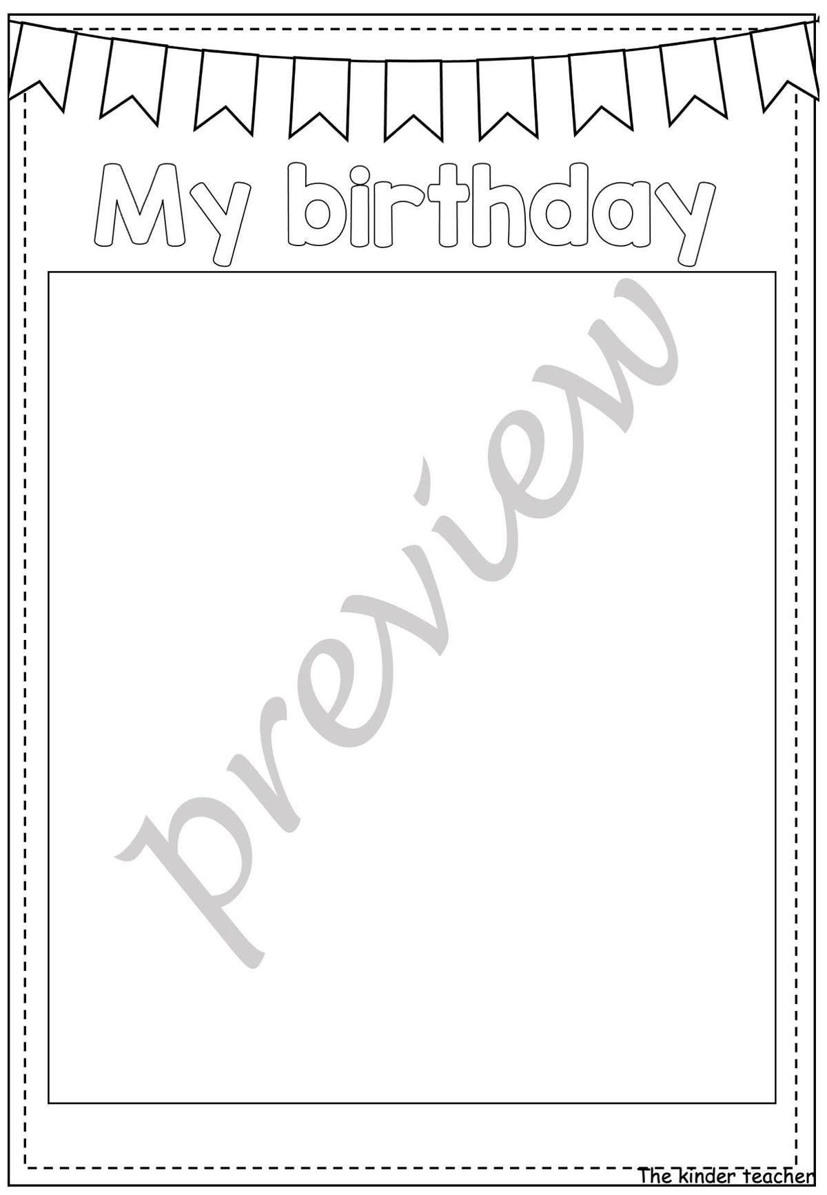 All about me booklet - Kindergarten