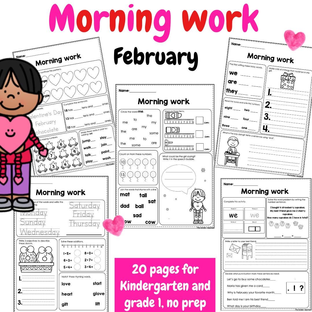February Morning Work - Reception and Year 1
