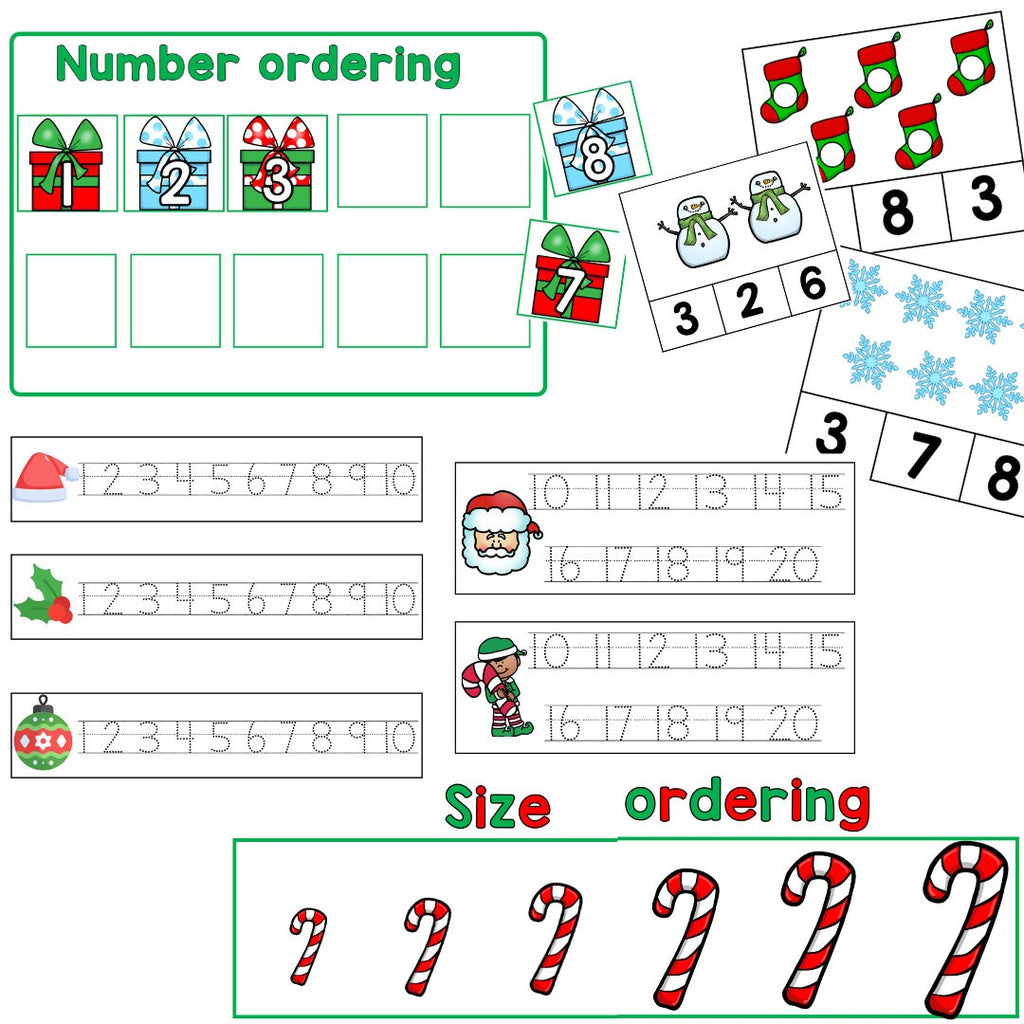Christmas Maths Centres - Preschool EYFS