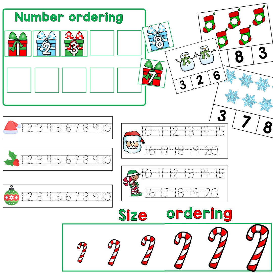 Christmas Maths Centres - Preschool EYFS