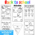 Back to school activities - First day at school - My Summer - All about me