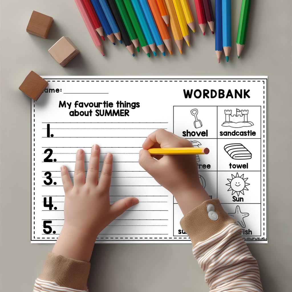 Writing lists booklet for reception & nursery - Early years