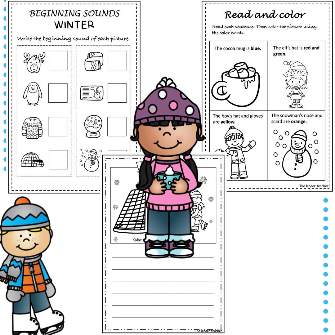 Winter Activity Booklet: PreK-1st Grade (PDF Download)