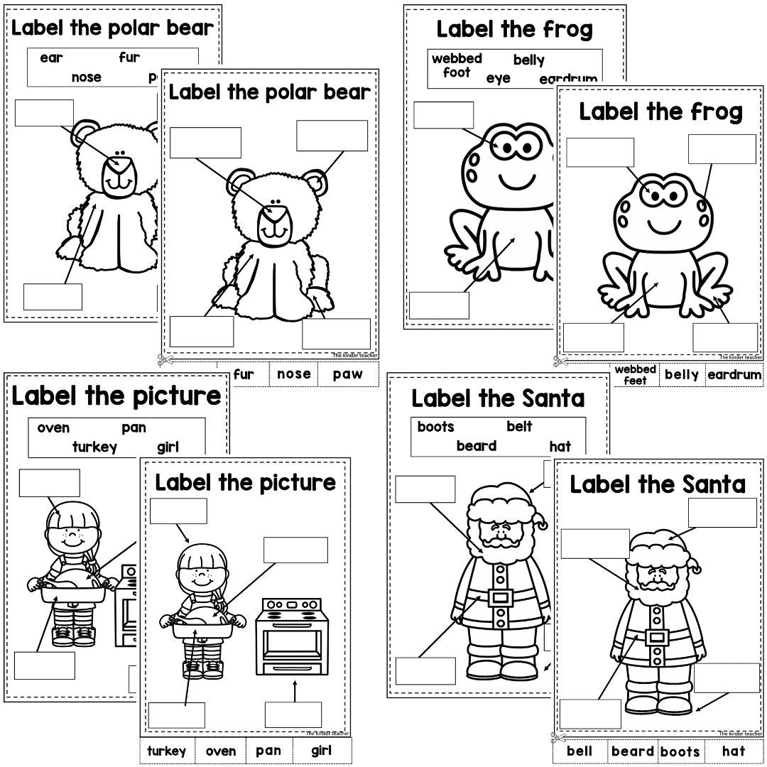 Writing labels booklet for Pre-K, Kindergarten Writing - How to Label