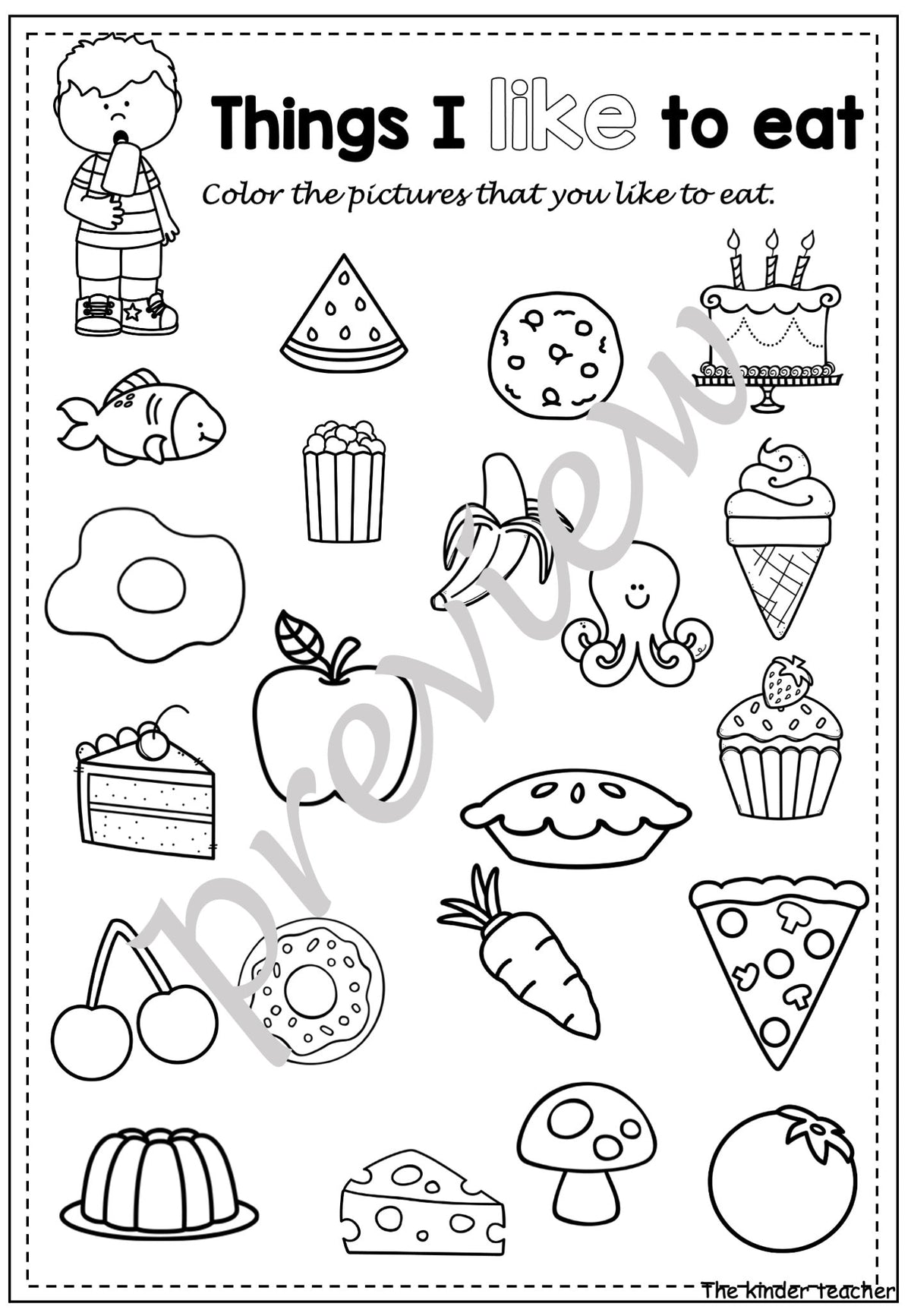 All about me booklet - Kindergarten