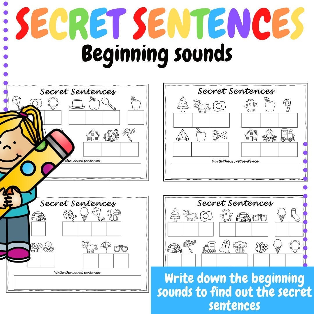 Secret sentences booklet - Beginning sounds