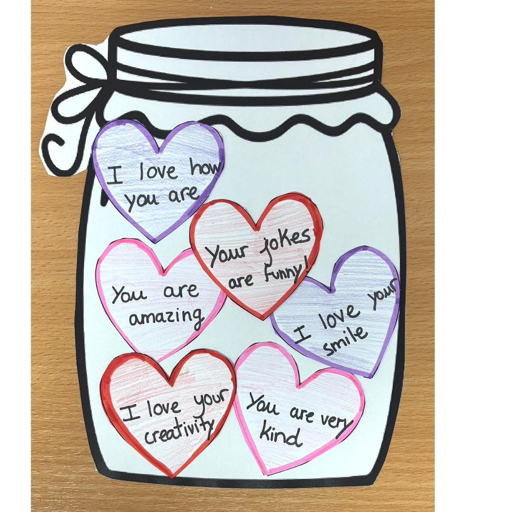 Valentine's Day craft - Compliments jar