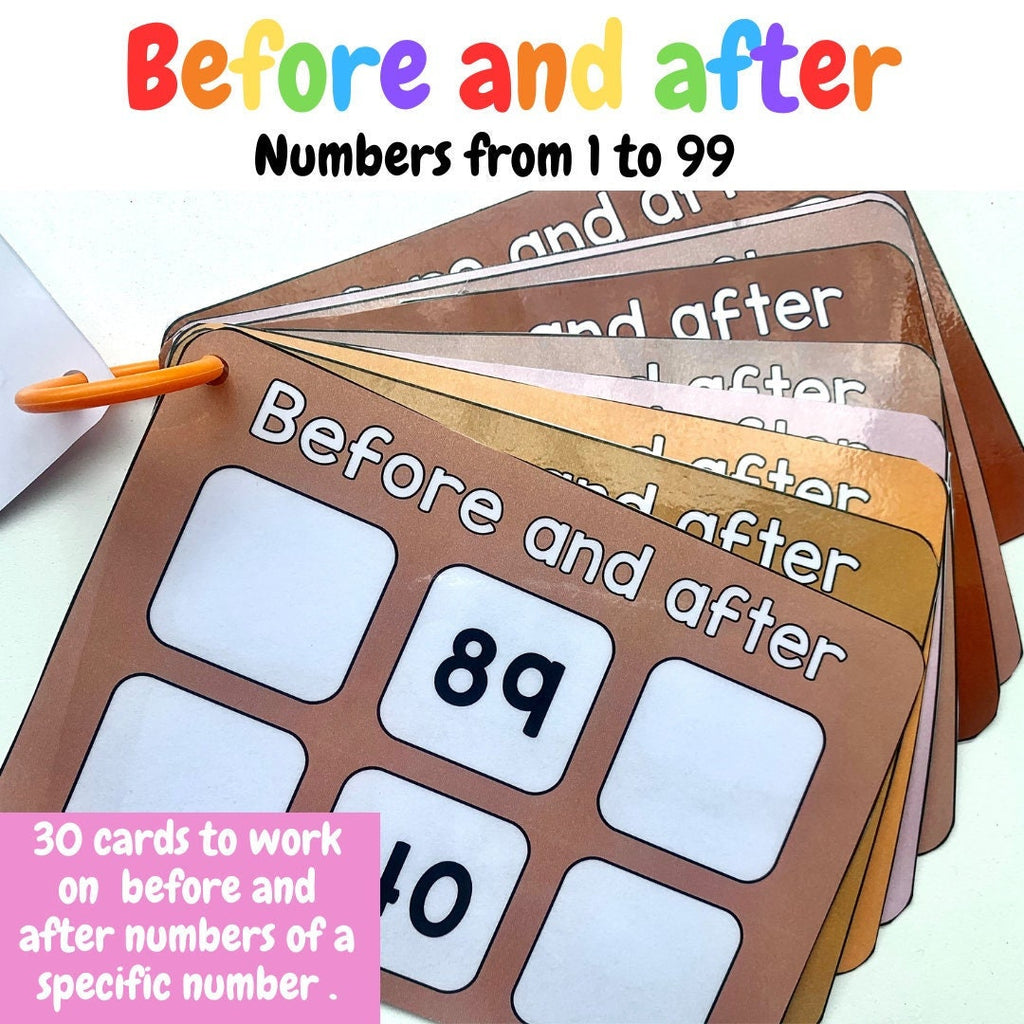 Before and after numbers - Tens (from 1 to 99)