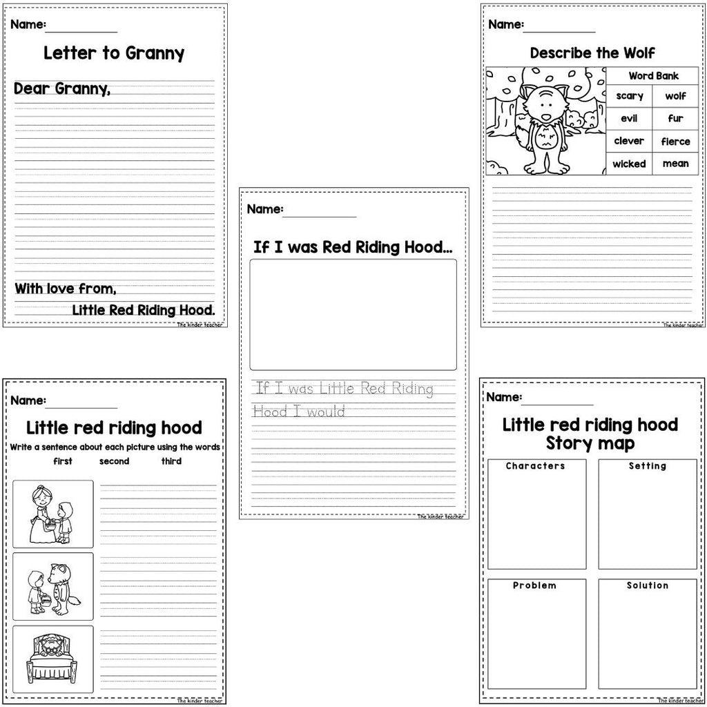 Little red riding hood - Writing area for Early Years