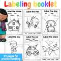 Writing labels booklet for Pre-K, Kindergarten Writing - How to Label