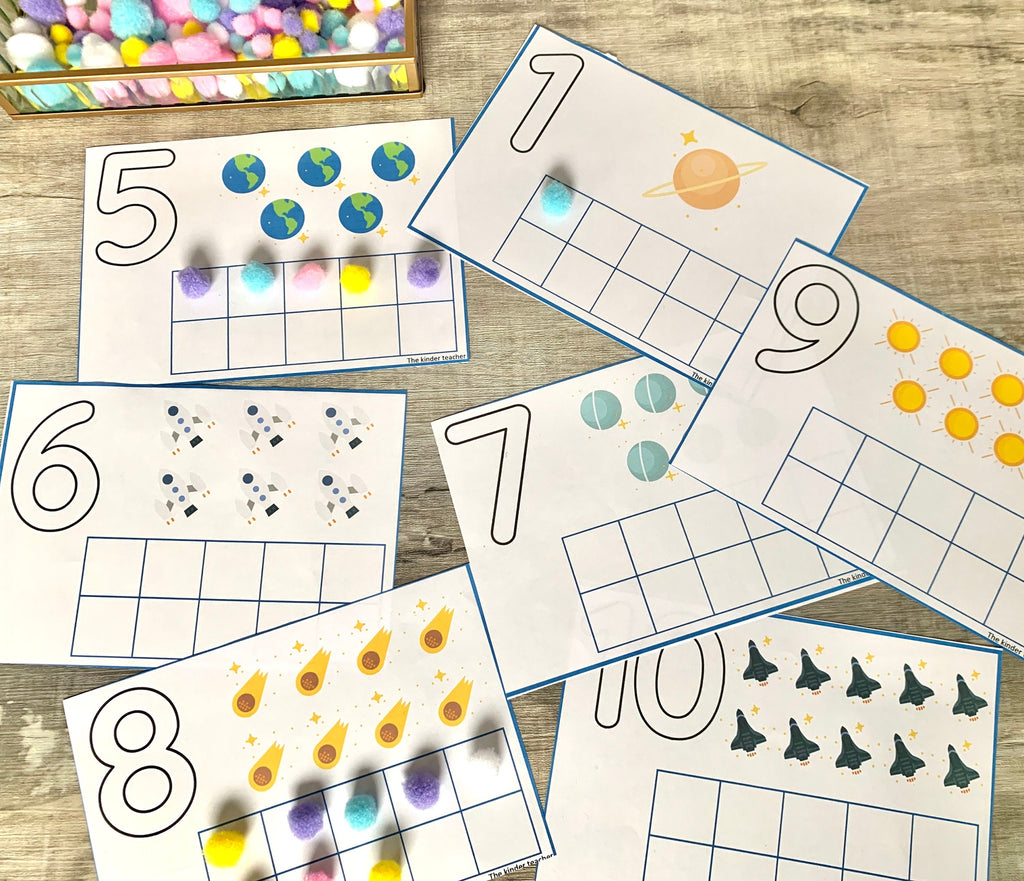 Ten frame cards - Space
