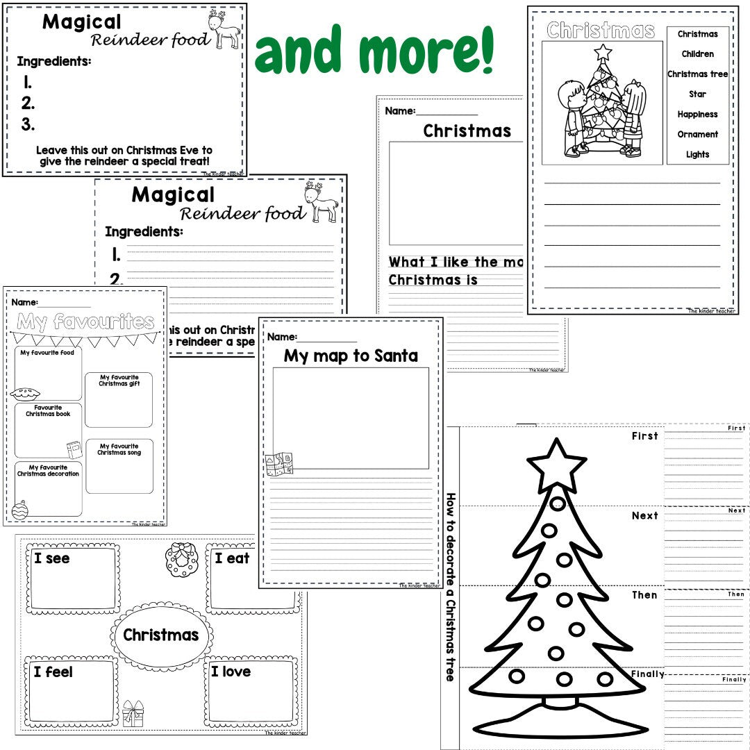Christmas Writing Prompts Booklet - Early Years
