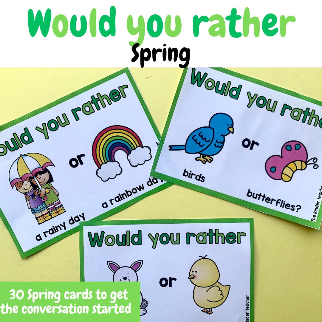 Would you rather question cards - SPRING