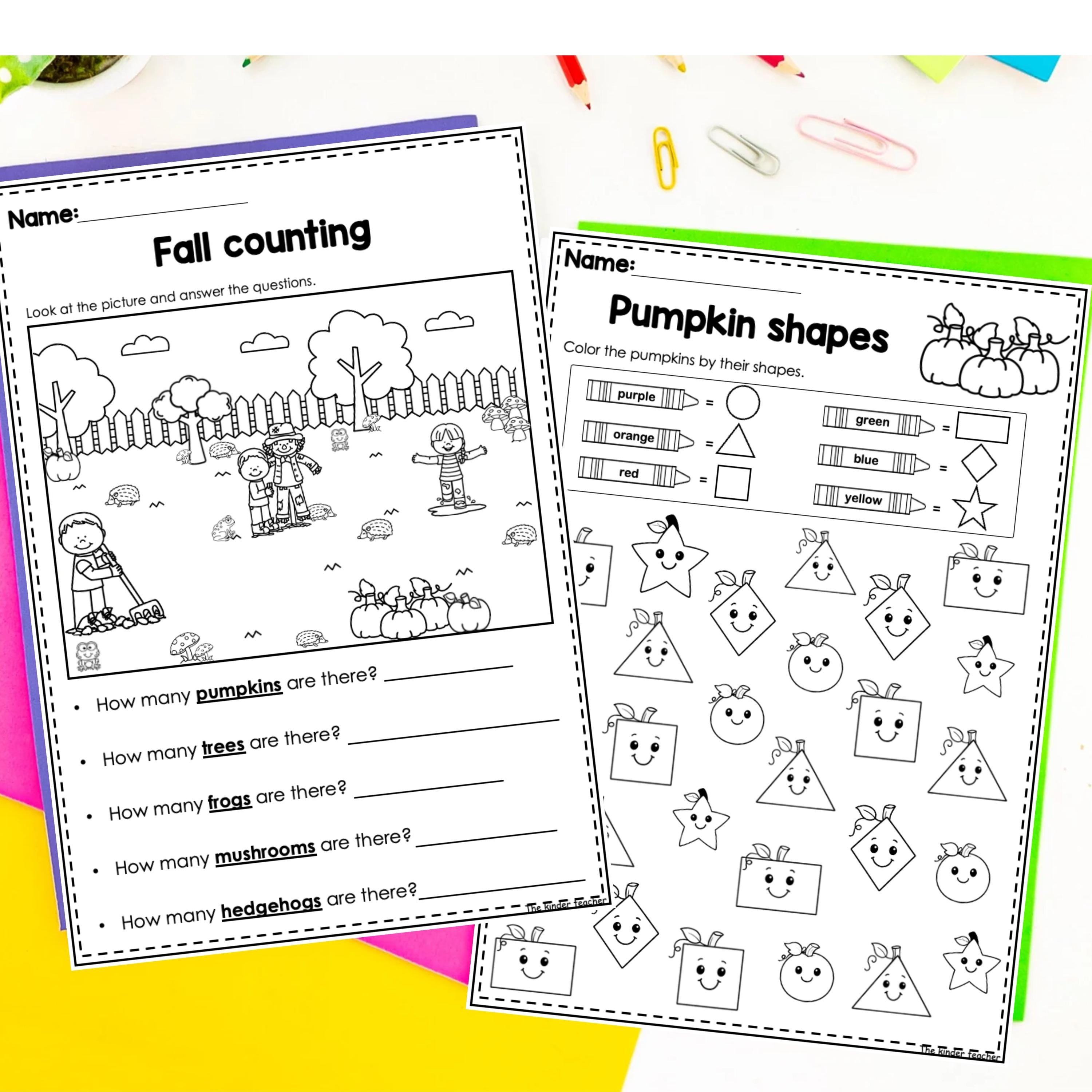 Autumn math booklet for Reception and  Year 1