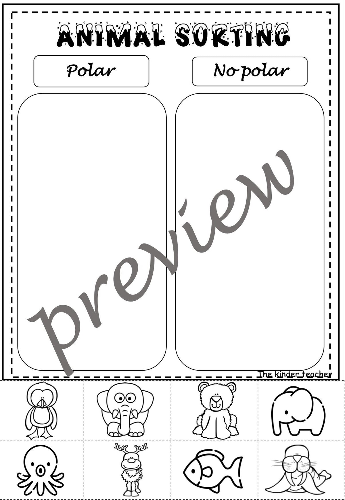 Polar Animals activity booklet