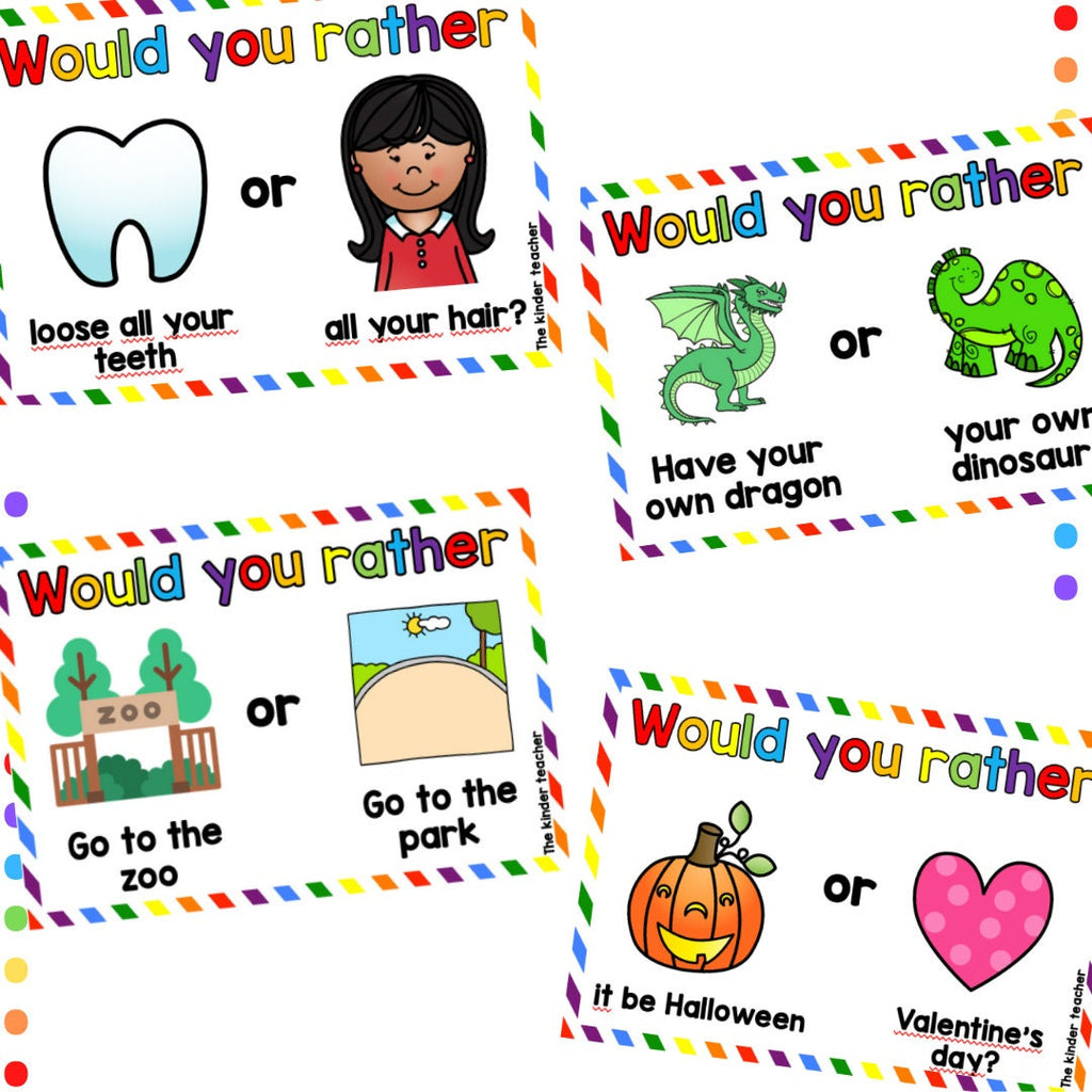 Would you rather question cards - BUNDLE