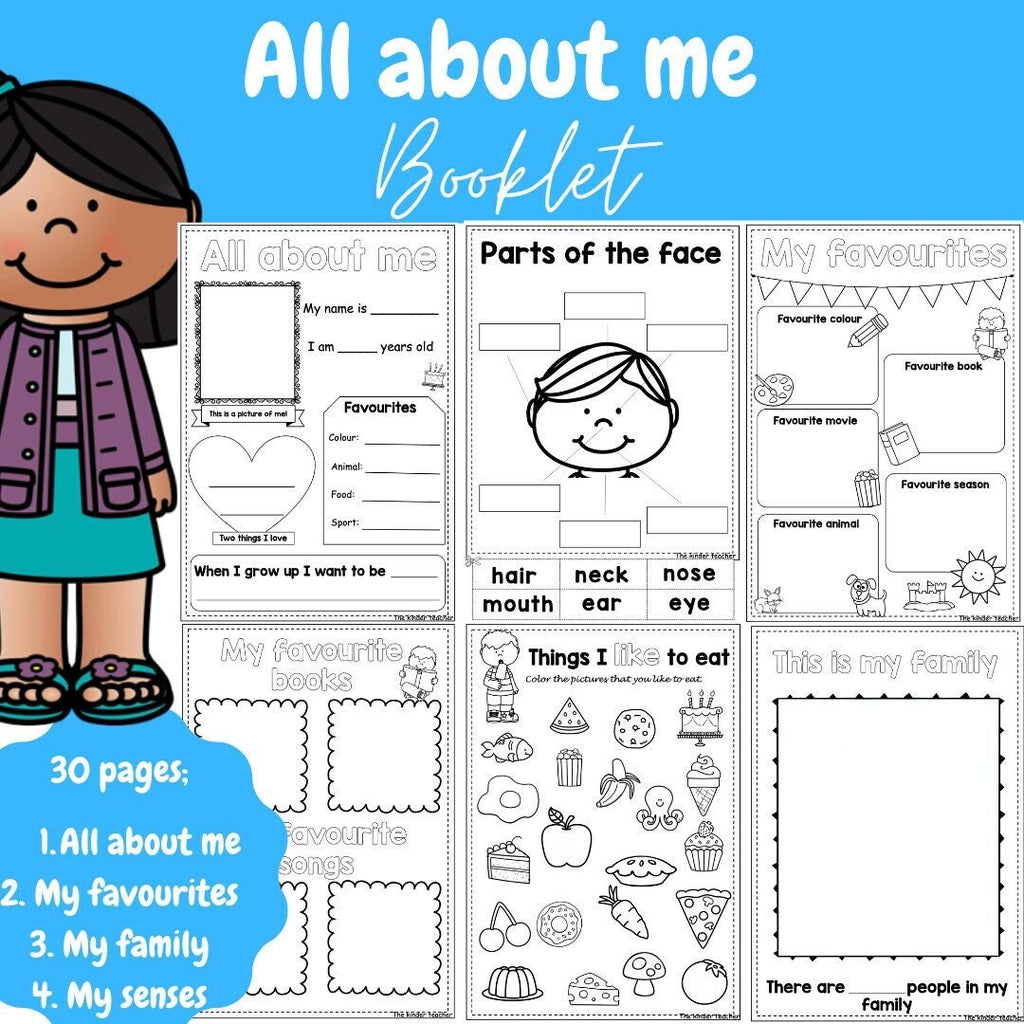 All about me booklet - Kindergarten