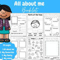 All about me booklet - Kindergarten