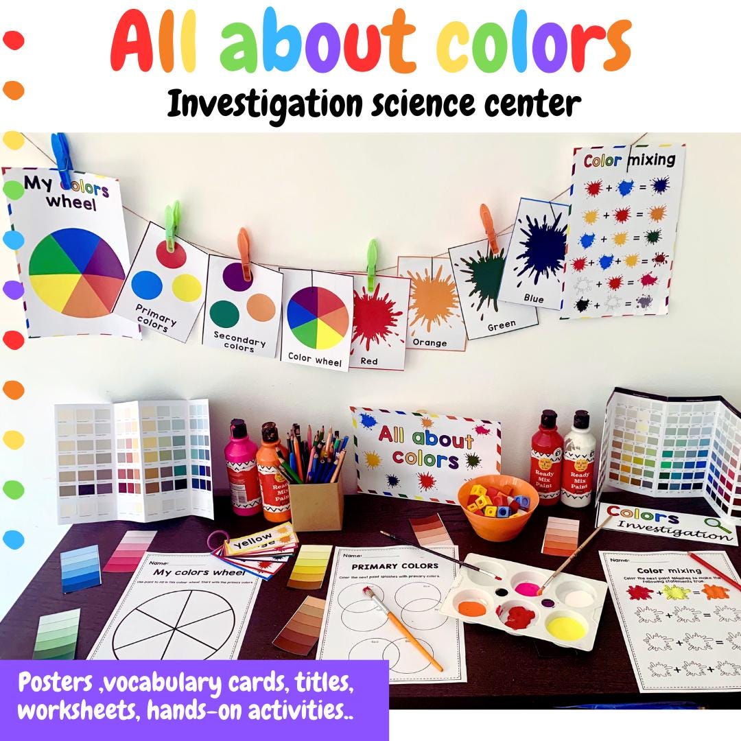 All about colours - Investigation science area - EYFS - Early Years