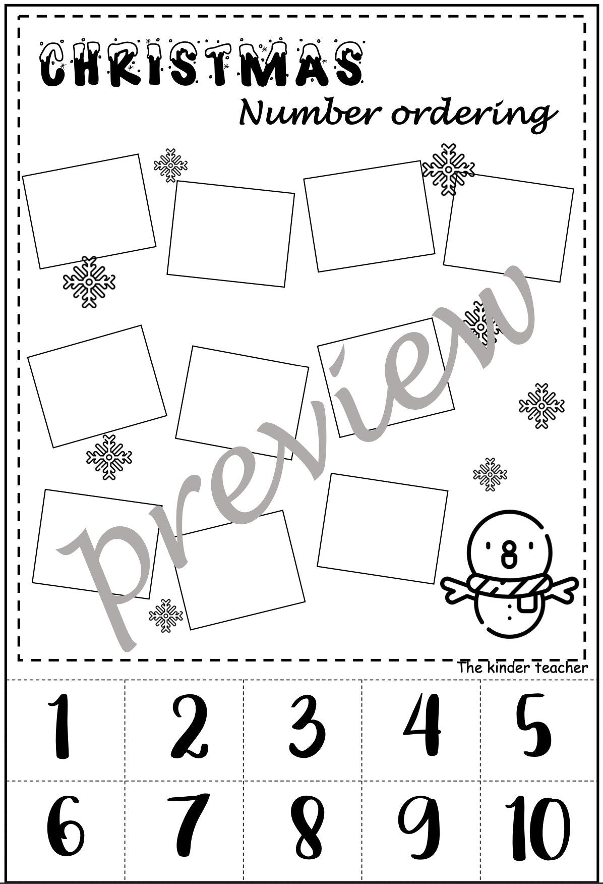 Kindergarten maths booklet