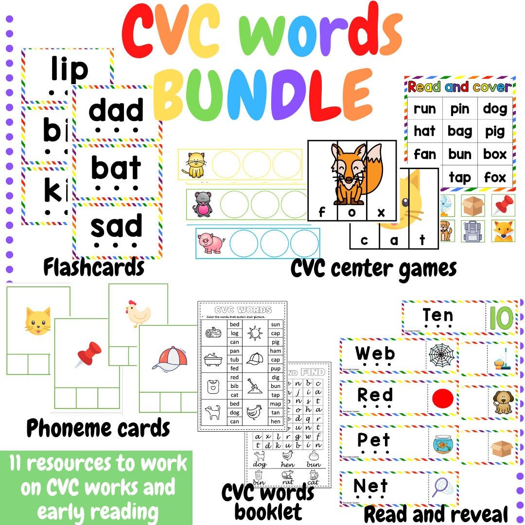 CVC words activity PACK
