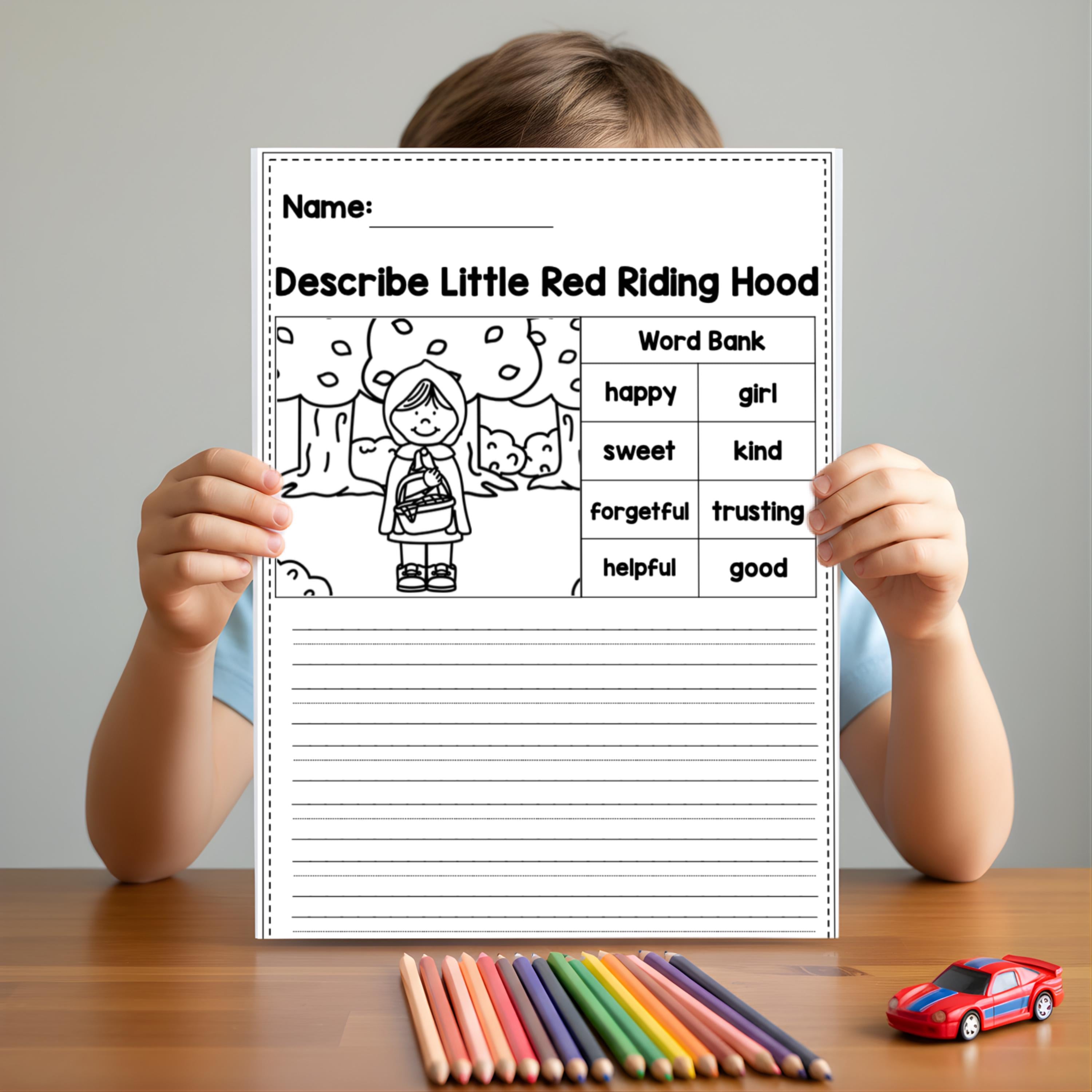 Descriptive writing booklet . Early years writing