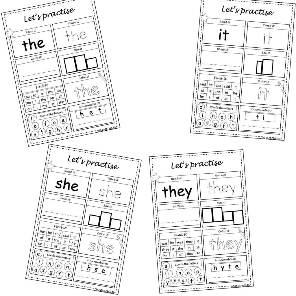 High frequency words booklet - 50 words