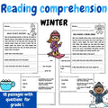 Winter reading comprehension passages for Year 1 and Reception
