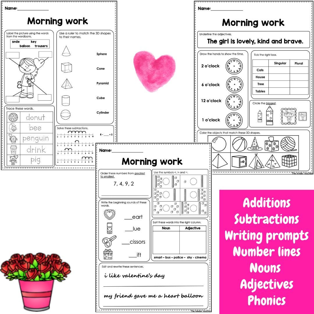 February Morning Work - Reception and Year 1