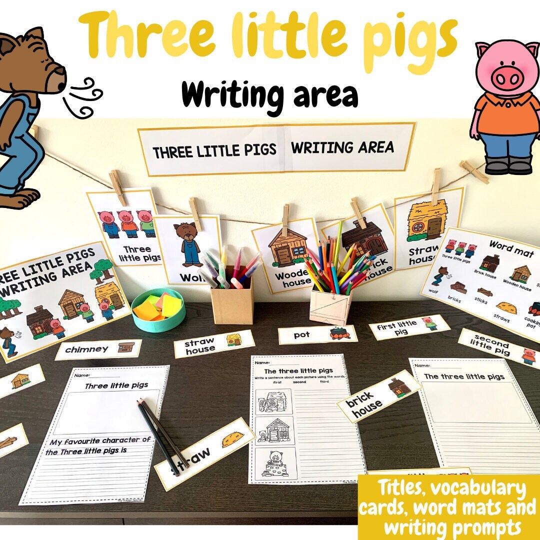 Three Little Pigs - Writing area