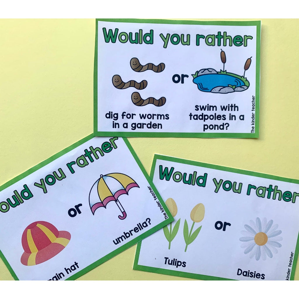 Would you rather question cards - SPRING
