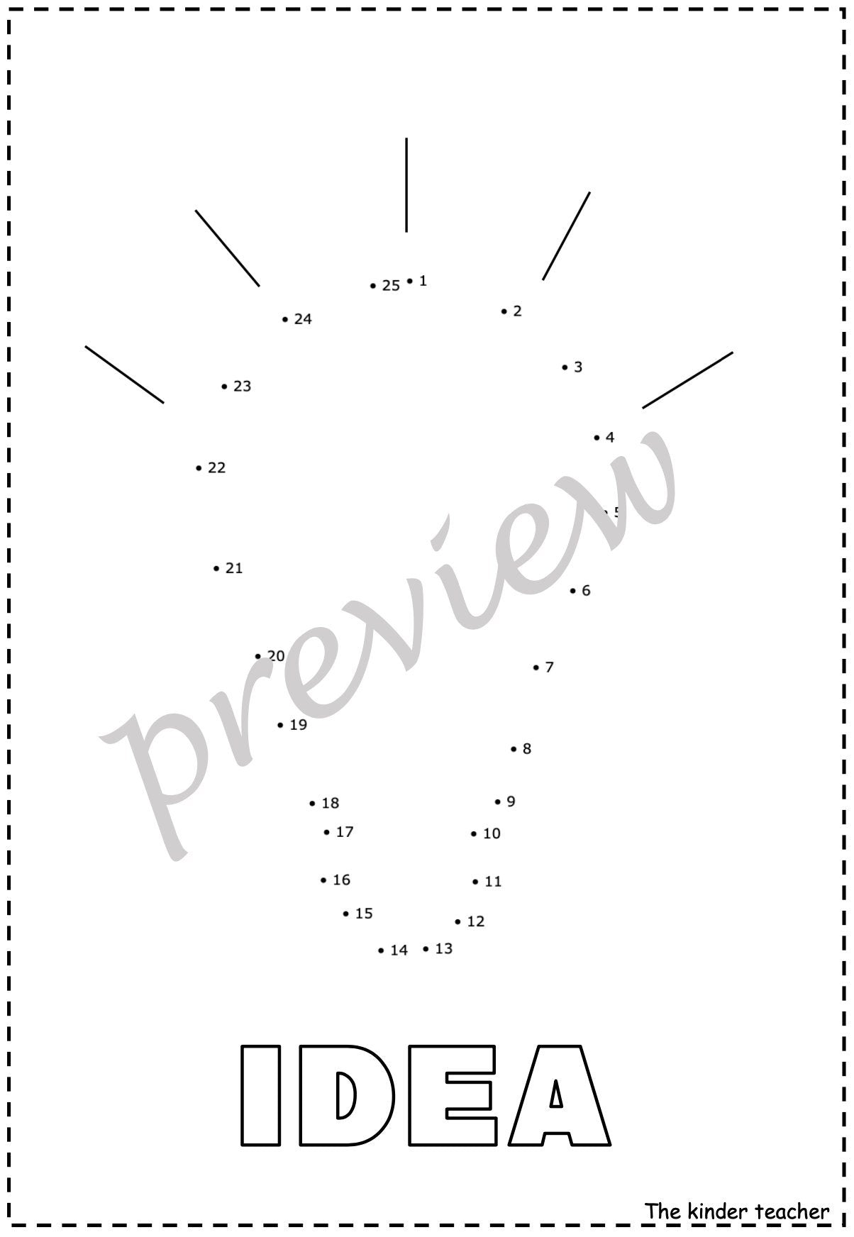 Dot to dot booklet