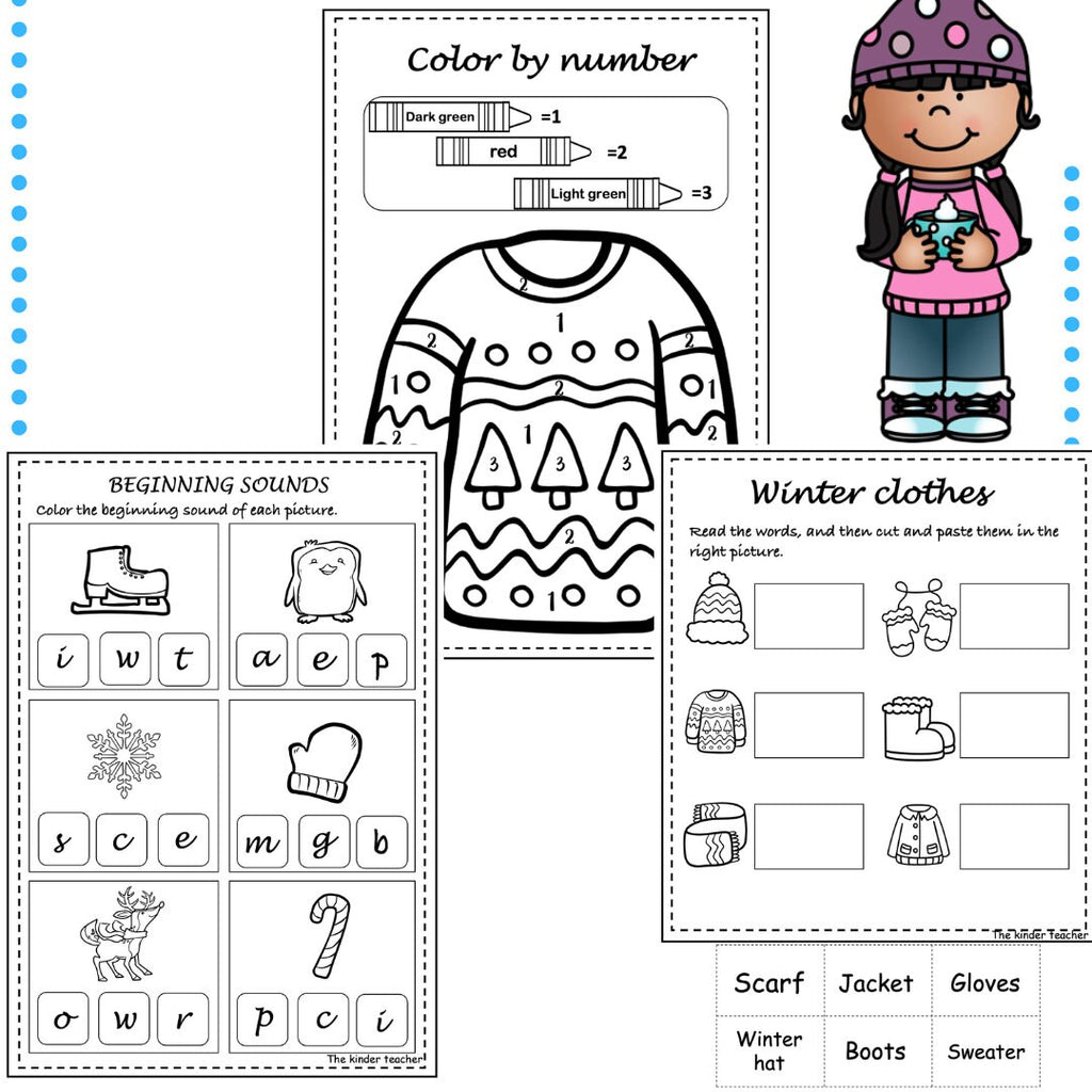 Winter Activity Booklet: PreK-1st Grade (PDF Download)