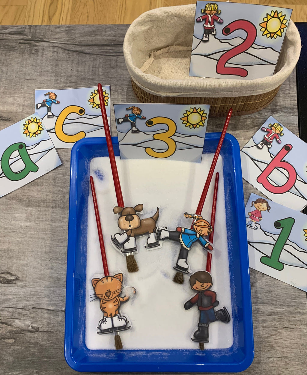Salt tray writing - Number and letter formation - Early Years