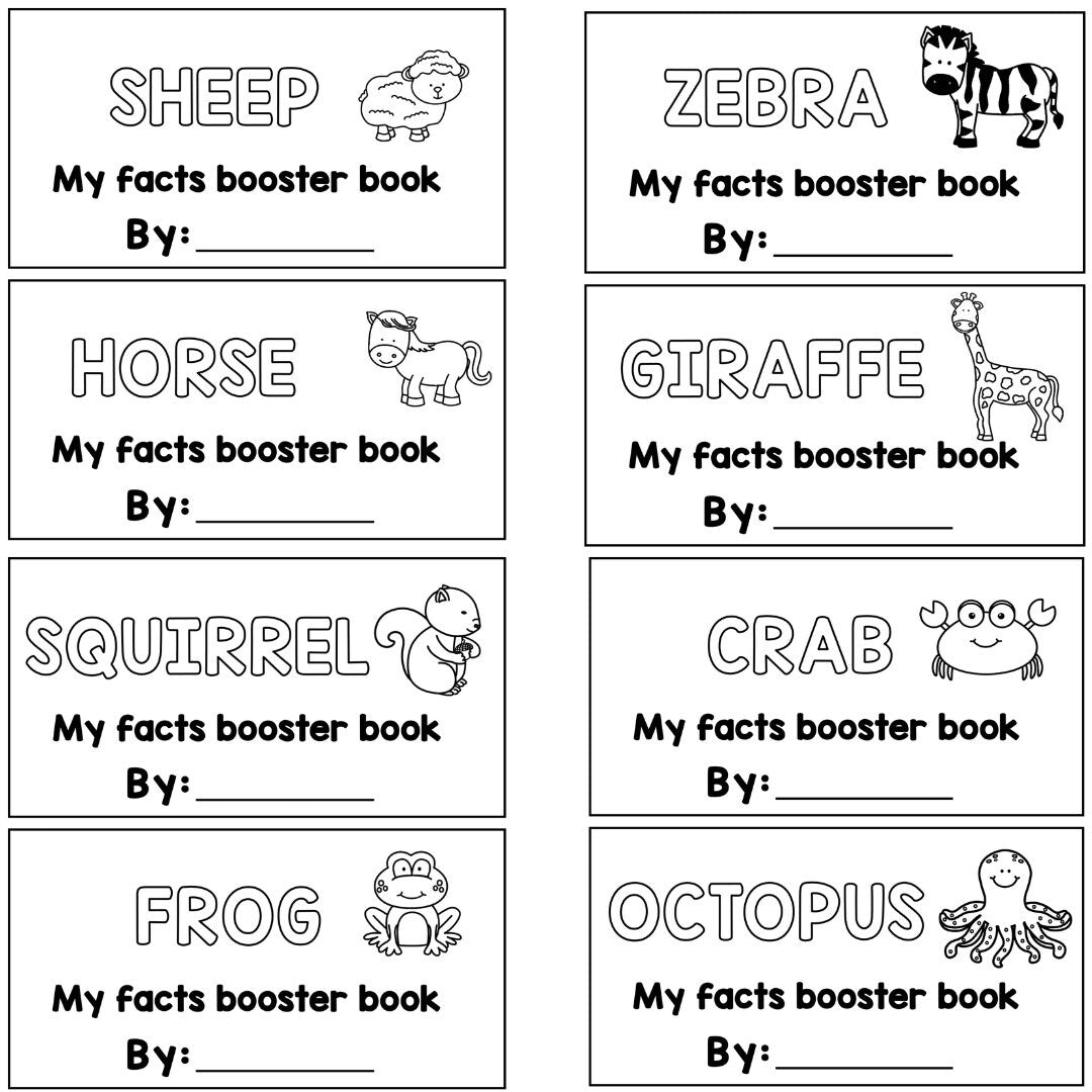 Animals flipbook activity - worksheet - Lapbook
