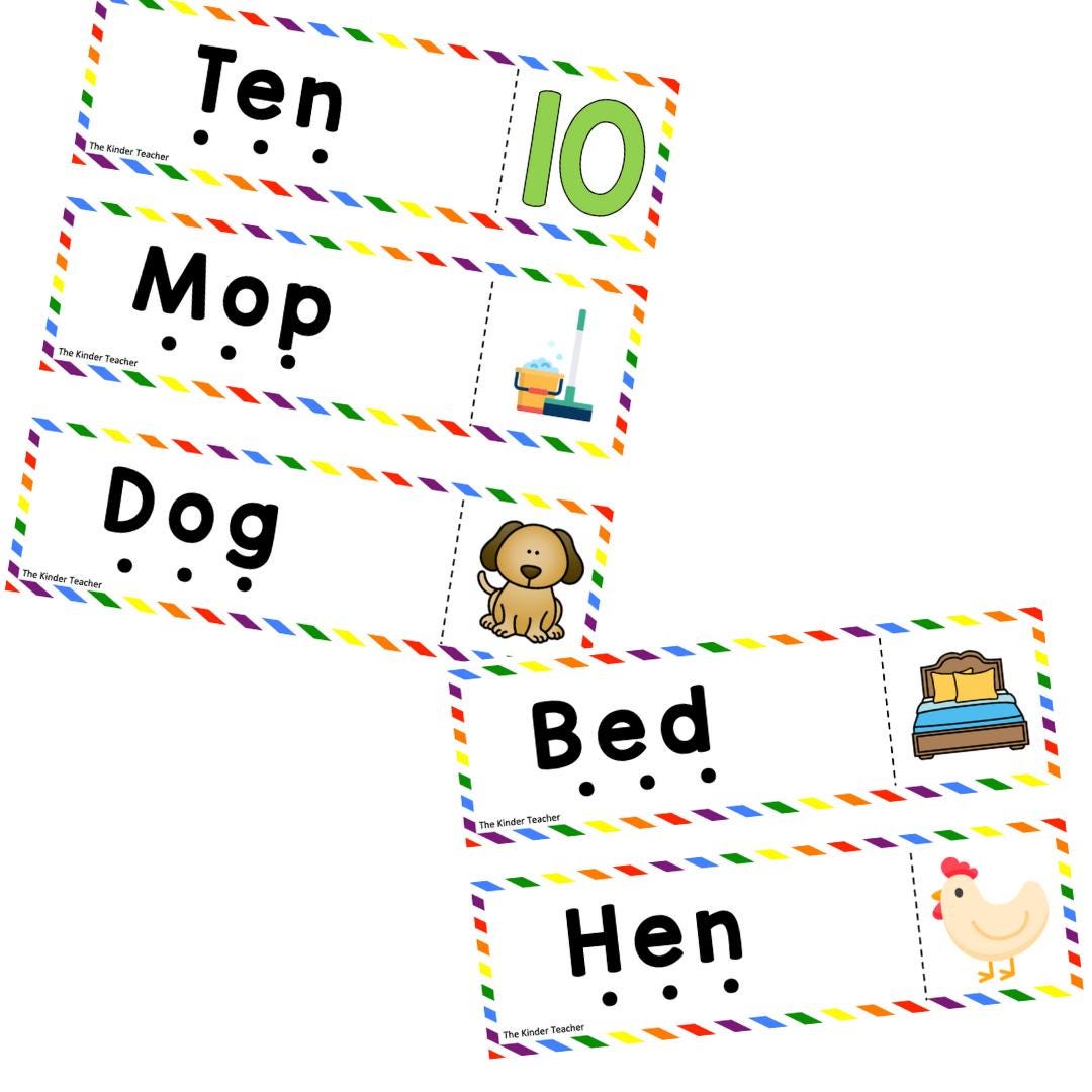 Read and reveal - CVC words and sentences