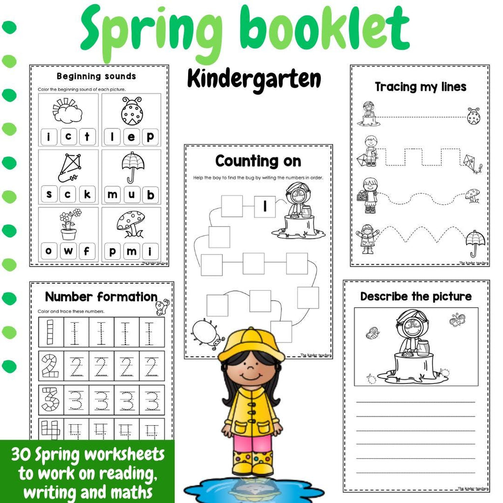 Spring Activity Booklet – Preschool Literacy & Math (PDF Download