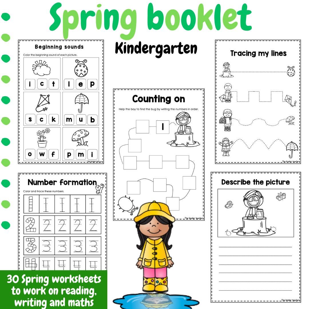 Spring Activity Booklet – Preschool Literacy & Math (PDF Download