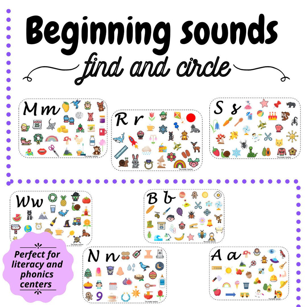 Beginning Sounds Mats - Find and circle