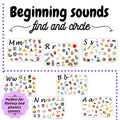 Beginning Sounds Mats - Find and circle
