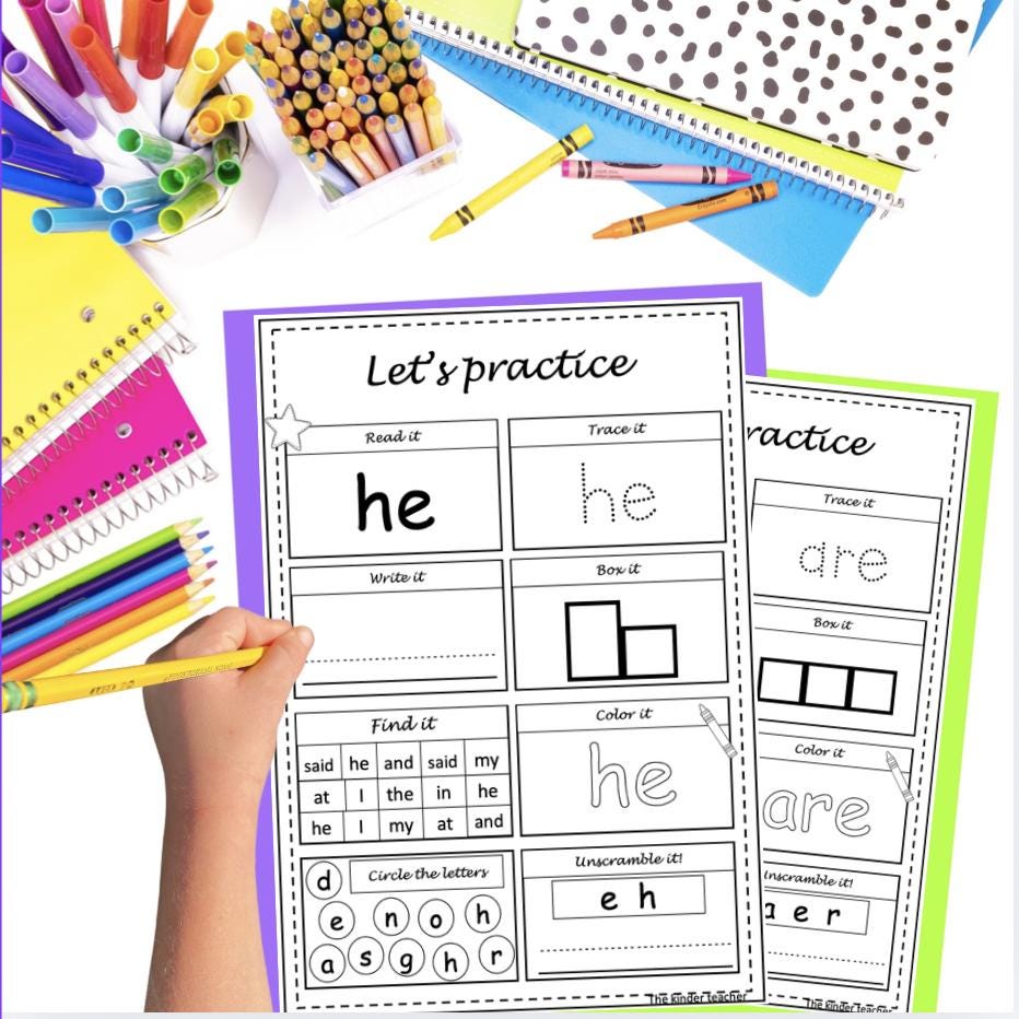 High frequency words booklet - 50 words