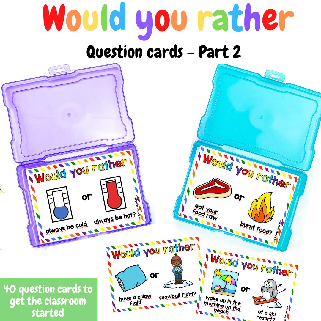 Would you rather conversation cards - BUNDLE