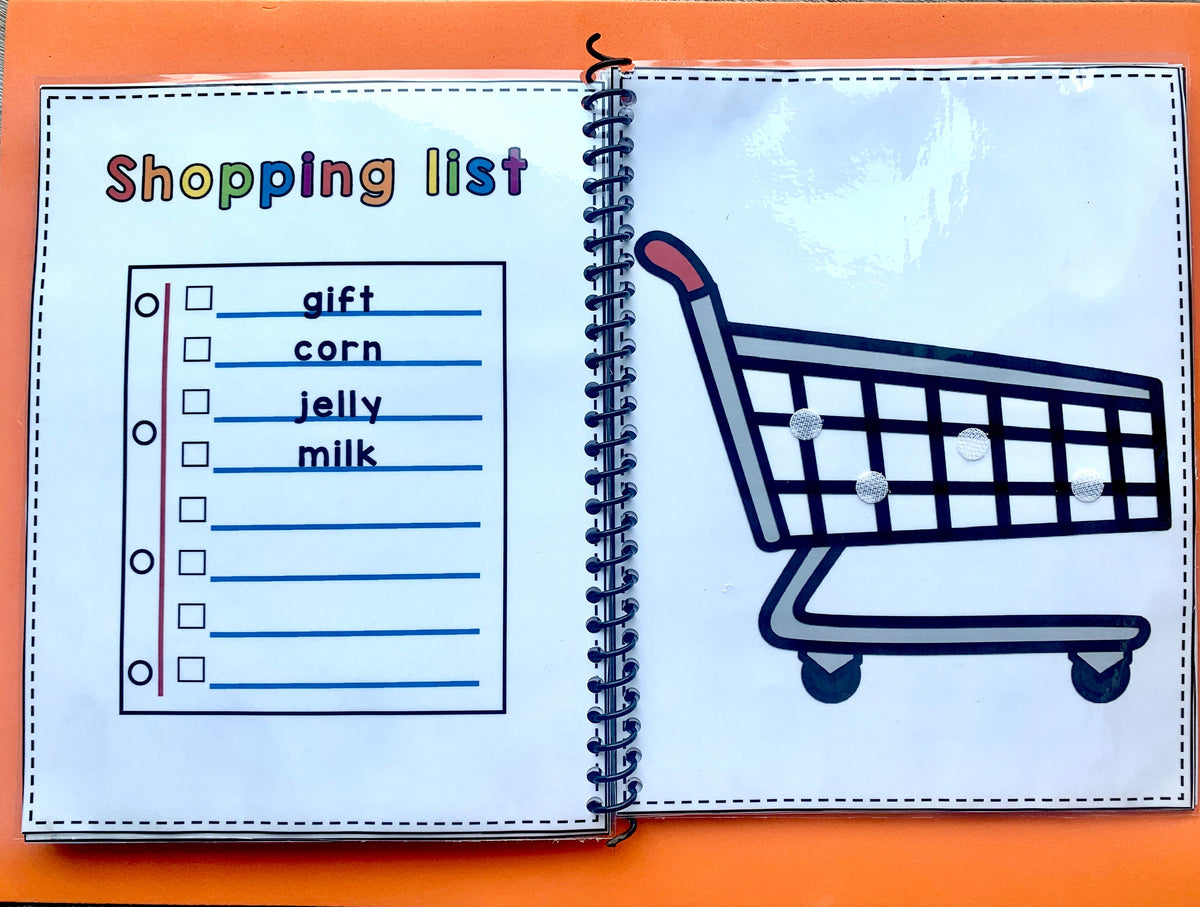 Reading comprehension interactive booklet - Let's go shopping - Early reading