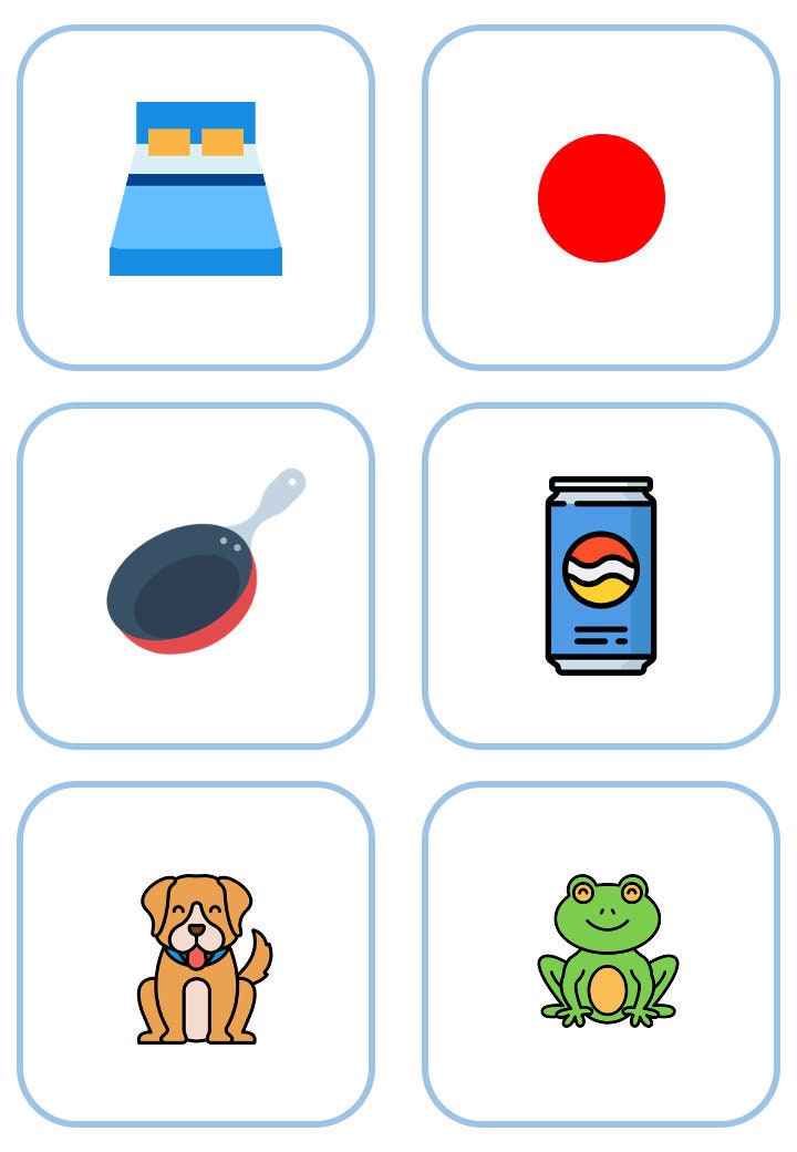 Rhyming words matching cards